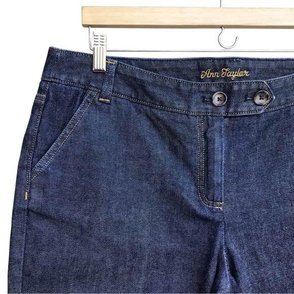 Ann Taylor Vintage Blue Denim Cropped Pedal Pushers NEW - Picture 3 of 6